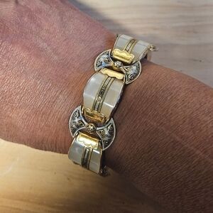 Vintage 50/60s Damascene Panel Bracelet